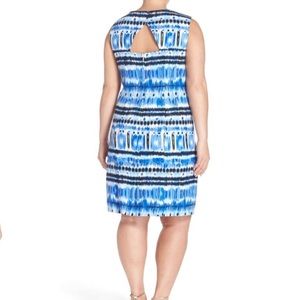 Ikat Print Linen Blend Sheath Dress size 14 *New**